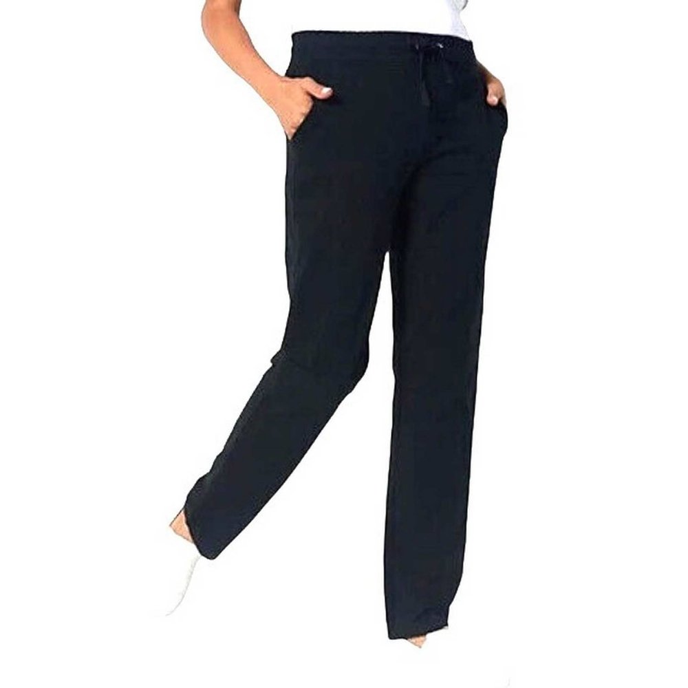 Denim & Co. Duo Stretch Full Length Drawcord Pants LARGE PETITE (9998)